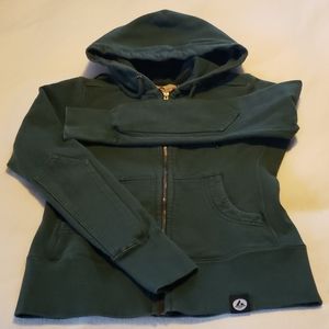 Dark green American Giant zipper hoodie